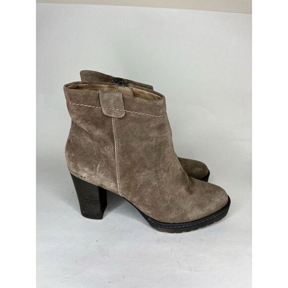 biala shoes Ankle Boots Heels Women Size 38EU/7.5M US Brown Suede Heels - Picture 1 of 13